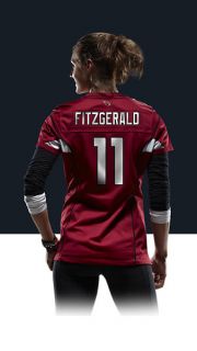    Fitzgerald Womens Football Home Game Jersey 469889_673_B_BODY