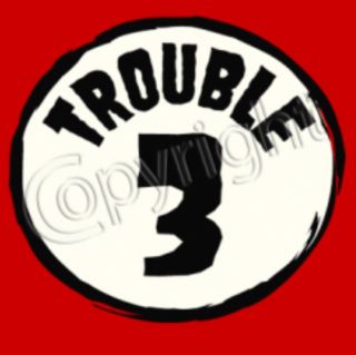 Trouble 1 2 Funny Thing 1 Thing 2 Dr Seuss Cat in The Hat Costume Kids 
