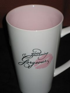   Gorgeous pink white 32 oz COFFEE TEA MUG by 10 Strawberry Street