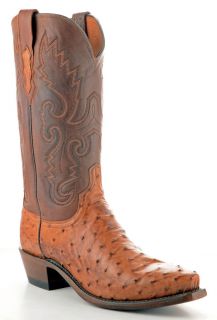 Mens 1883 by Lucchese Western Boots N1062 5 4 Barnwood Tan Full Quill 