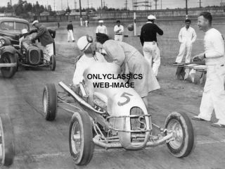 1950s Midget Car The Kiss Auto Racing Photo Indy 500