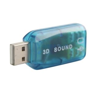 New USB 2 0 to Mic Speaker 5 1 Audio Sound Card Adapter