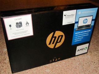 NIB HP 2000 bf69wm 15 6 Laptop AMD E 300 320GB 4GB WIN 8 IN HAND BLACK 