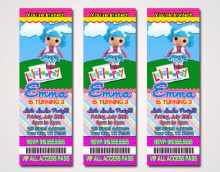 Lalaloopsy Sew Magical Custom Ticket Birthday Party Invitations
