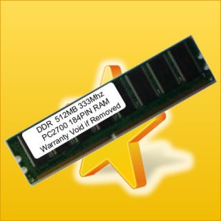 512MB DDR PC 2700 Dell Dimension 2400 300 4500 DDR 333