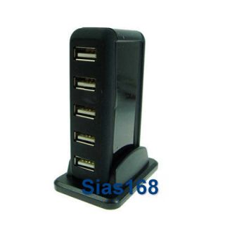 New Arrival 7 Port USB 2 0 HUB AC Power Adapter Cable for PC Laptop 