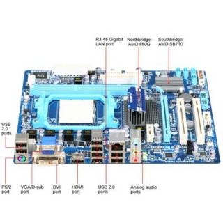 Gigabyte GA 880gm D2H AM3 MicroATX AMD 880G Motherboard