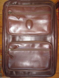 Pottery Barn J Cook Leather Rolling Luggage