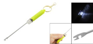 White Light Plastic Handle Fish Hook Remover Detacher w Key Ring