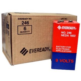 Eveready 246 Carbon Zinc 9V Battery NEDA 1602 PP6 6F50 2 6pk