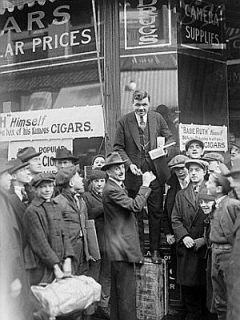   cigars in front of a Boston drug store & tobacco shop, February 1920