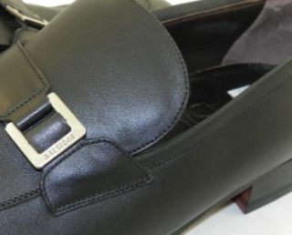 Testoni Basic Black Leather Mens Slip Ons Loafers SZ US 12 $475