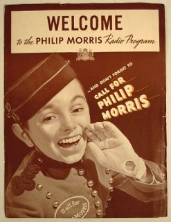 Johnny Roventini Call for Philip Morris Radio Program 1939