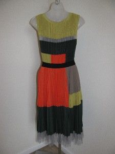2012 NWT $348 BCBG MAXAZRIA Abie Color Blocked Cocktail Dress Size XS 