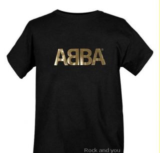 ABBA GOLD Greatest Hits CD rock T Shirt L NWT