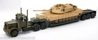 32 Freightliner Lowboy Trailer with M1A1 Abrams Tank