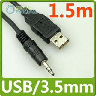 New USB to 3 5mm Audio Jack Stereo Connection Plug Adapter Cable for 