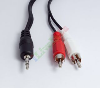 5FT 3.5mm to RCA STEREO AUDIO CABLE ADAPTER PLUG JACK 5 FT 1.5M