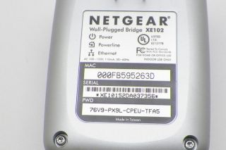 Netgear Powerline Access Point 54Mbp Wireless WGX102 & XE102 Wall 