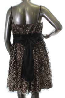 Betsy Adam New Black Glitter Tulle Semi Formal Dress Plus 18W BHFO 