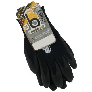 Atlas Glove C4001BKM Medium Black Double Lined Thermal Knit Gloves 