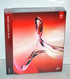 Adobe Acrobat X Pro for Windows MPN 65101219 NEW Retail Box UPC 