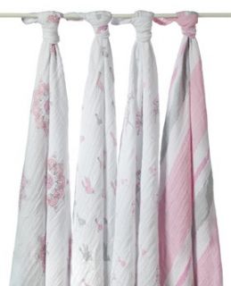 Aden and Anais Muslin Cotton Baby Swaddle Blankets 4 Packs Girls Boys 