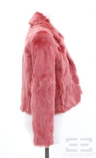 Adrienne Landau Salmon Pink Lambs Fur Jacket Size Medium