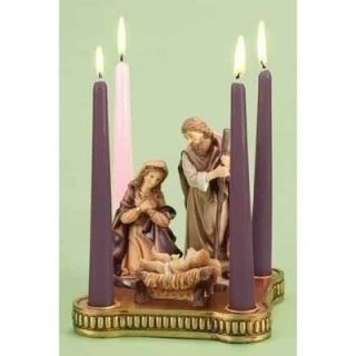 Holy Family Gold Advent Wreath 6 5 Taper Candle Holder