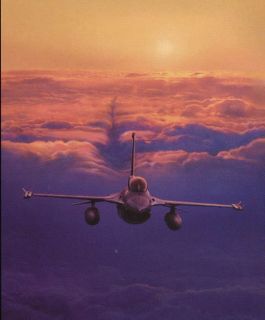 High Flight Dru Blair Signed Giclee Print F 16 Fighting Falcon 