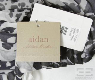 Aidan Aidan Mattox Navy White Pleated Spaghetti Strap Maxi Dress Size 