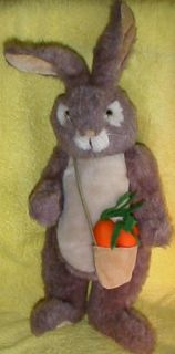 Vintage Bunny 15 Jointed Plush w Carrots by Dakin 1983