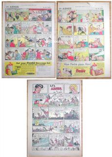 1955 LiL Abner Al Capp Frank Frazetta 5 Tabloid Pages Cartoon Comics 