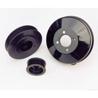 March Performance Pulley Set Performance Ratio Serpentine Steel Black 