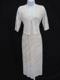 Christine Albers White Long Tshirt Maxi Dress Set Sz S