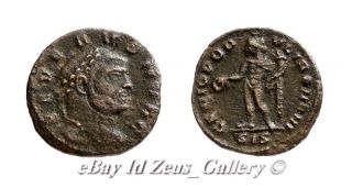 RARE Severus II Quarter Follis Bronze Denarius Ric 170 Genio Popvli 
