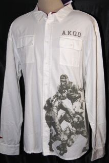 TIs Brand Akoo Mens Awesome Football Casual Shirt Size 4XL XXXXL $84 