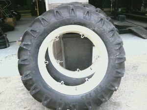 12 4x28 FORD JUBILEE 2N 8N Farm Tractor Tires w Rims 2 550x16 3 rib 