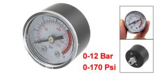 12BAR 0 170PSI 10mm Thread Gas Air Pump Pressure Gauge Compressor 