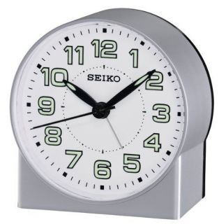 Seiko Clocks Quiet Sweep Bedside Alarm Clock QHE084SLH