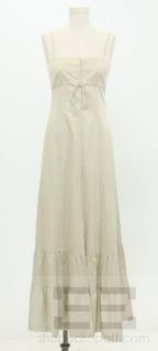 Philosophy Di Alberta FERRETTI Khaki Cotton Snap Front Dress Size US 4 