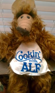 ALF Cooking with ALF Puppet Furry Cute 1988 Plush ALF