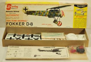  Balsa Wood Fokker D 8 Rubber Powered Flying Model Airplane Kit