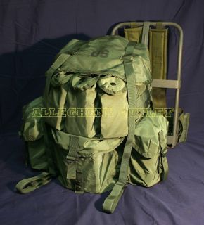 EXC Large US Army Alice Back Pack w Frame Pads w Manual