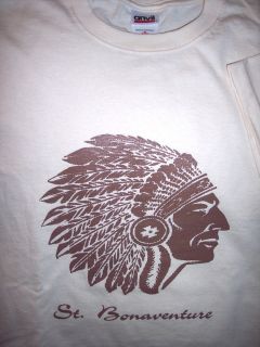   Vintage Brown Indian T Shirt NCAA Basketball Olean Allegany NY