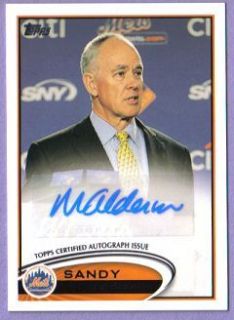 2012 TOPPS UPDATE GENERAL MANAGER AUTO   SANDY ALDERSON METS