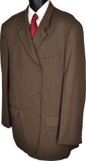 50L Aldo Rossini Brown Three Button Microfiber Suit