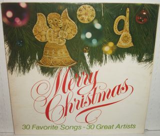 Merry Christmas 2LP 30 Songs Johnny Cash Mahalia Jackson Dean Martin 