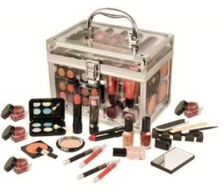 New Carry All Trunk Professional Makeup Kit Eyeshadow Pedicure 