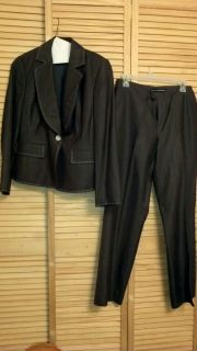 Linda Allard Ellen Tracy Pant Suit Brownjacket Size 8 Pants Size 8 
